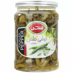 ترشی فلفل سوزنی سحر 600 شیشه