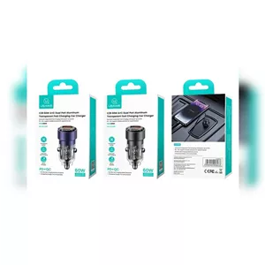 شارژر فندکی 60w برند USAMS مدل CC208