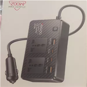 اینورتر ماشین( تولید برق ) / car inverter / مبدل برق ماشین به 220 ولت خروجی دو پریز جهت شارژ انواع باطری