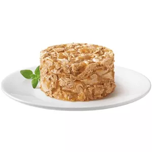 کنسرو کیکی(گوشت تکه ای خالص) گربه گورمت گلد با طعم ماهی تن 85 گرم
