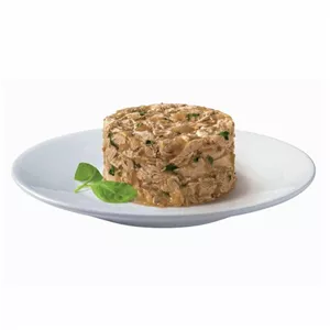 کنسرو کیکی(گوشت تکه ای خالص) گربه گورمت گلد آلمانی با طعم بوقلمون و اسفناج 85 گرم