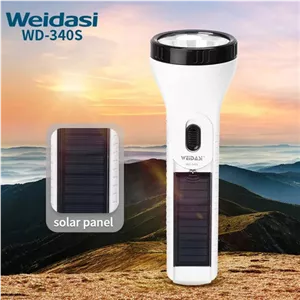 چراغ قوه سولار دار شارژی با نور خورشید ویداسی اصل کیفت گرید A اصل