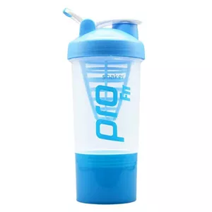 شیکر دو تیکه ورزشی پرو فیت مدل Fit-1408 ظرفیت ۰.۵ لیتر آبی