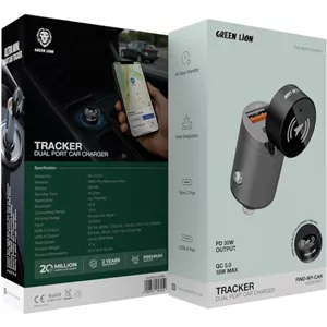 شارژر فندکی خودرو گرین لاین مدل GNTRACCHR دو پورت 30 وات