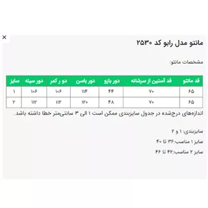 مانتو السانا مدل رابو کد 2530 نسکافه ای سایز 1