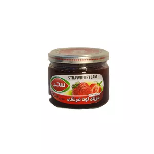 مربا توت فرنگی 390 گرمی سحر شیشه