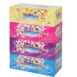 دستمال کاغذی 300 برگ طرح باغ بهشت سافتلن