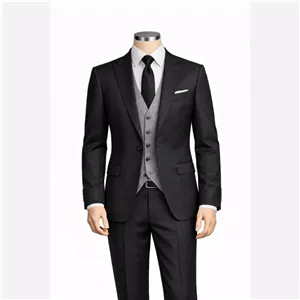 کت و شلوار مشکی با جلیقه دورو/شیک وخوش‌ قیمت 48