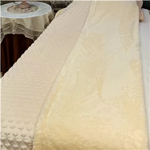 پتو یک‌نفره اسپریت مدل کریستال پشت تدی سایز 160×220 رنگ شیری– دورو