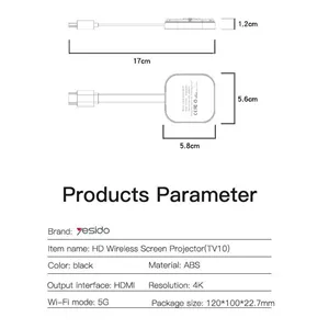 دانگل HDMI یسیدو مدل TV10 4K