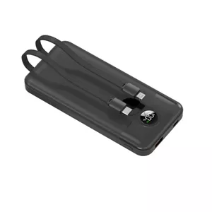 پاوربانک پرودو مدل Porodo 10000mAh Powerbank Integrated Cable PD-PBFCH057 مشکی