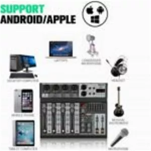 میکسر 4 کانال مدل PROFESSIONAL AUDIO MIXER MX_4BT