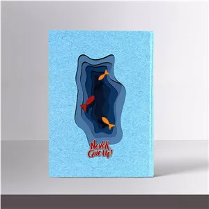 دفتر وزیری 100 برگ جلد سخت 24*17 آبی روشن