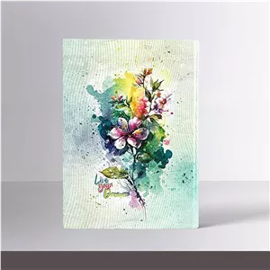 دفتر وزیری 100 برگ جلد سخت 24*17 طرح گل