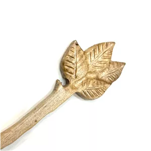 قاشق چای خوری چوبی مدل برگ کد 11