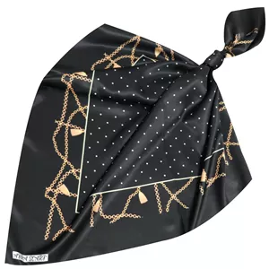 دستمال سر و گردن زنانه مدل ابریشم طرح زنجیری کد ab200