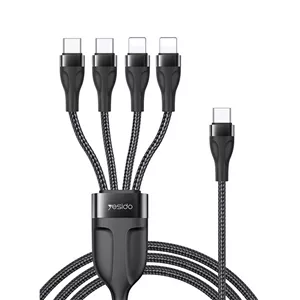 کابل 4 سر Type-C به دو TYPE-C و دو Lightning یسیدو YESIDO CA110