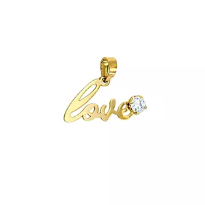 آویز لیزری طرح لاو نگین سفید M-100156 وزن 0.22