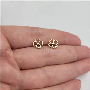 گوشواره میخی 4 برگ کد E-500018 وزن 0.71