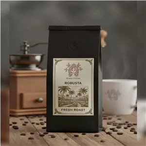 دانه قهوه روبوستا چریAAمدیوم هند اونس 250 گرم