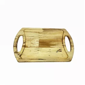 سینی پذیرایی چوبی مدل دسته دار کد s2