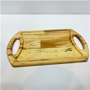 سینی پذیرایی چوبی مدل دسته دار کد s2