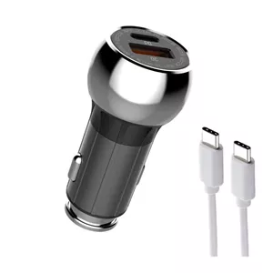 شارژر فندکی 38وات الدینیو مدل C1 به همراه کابل USB-C