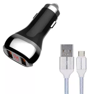 شارژر فندکی الدینیو (Ldino) 38 وات مدل C2 به همراه کابل تبدیل USB TYPE-C مشکی
