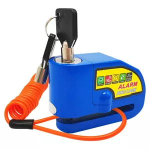 قفل دیسکی آژیر دار با سیم مدل DISC ALARM آبی