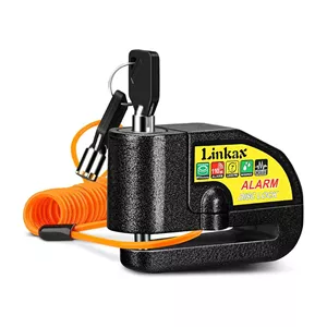 قفل دیسکی آژیر دار با سیم مدل DISC ALARM زرد