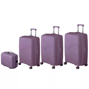 چمدان نشکن فشن مدل FASHION - FSN6969 سری 4 عددی (کیف آرایشی هدیه) بنفش