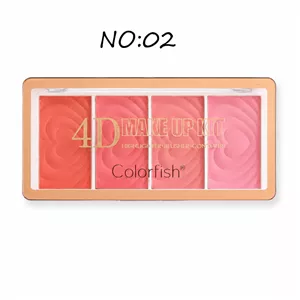 پالت رژگونه 4 تایی کالر فیش مدل 4D 2