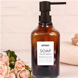 جا مایع 4 گوش شیشه ای 550 میلی لیتر لیمون