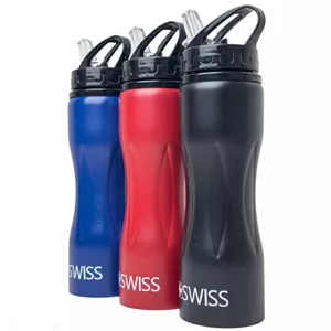 قمقمه فلزی Swiss نی دار آبی