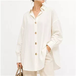 شومیز مانتویی زنانه زارا رنگ سفید جنس سیلک برند Zara کد 3108
