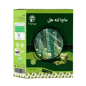 ماچا لته هل پپتینا بدون شکر و شیرین شده با استویا - جعبه 10 ساشه ای