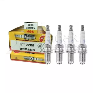 شمع موتور دو پلاتین انژکتوری NGK کد BKR6EK 2288 بسته 4 عددی مناسب برای پژو آردی