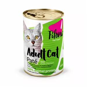کنسرو گربه فیفورا fifora مدل پته سوپرپریمیوم طعم گوشت گوساله وزن 400 گرم