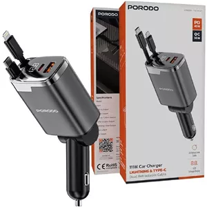 شارژر فندکی دو پورت 111 وات پرودو Porodo