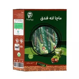 ماچا لته فندق پپتینا بدون شکر و شیرین شده با استویا - جعبه 10 ساشه ای