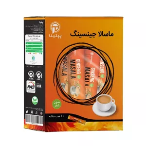چای ماسالا با جینسینگ تشریفاتی بدون شکر و شیرین شده با استویا پپتینا جعبه 10 ساشه ای