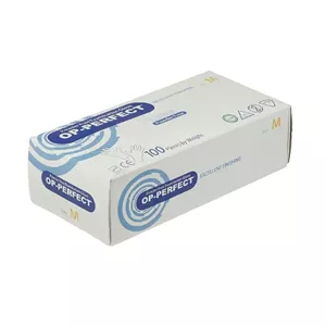 دستکش لاتکس مدل OP-PERFECT بسته 100 عددی سایز لارج بی رنگ