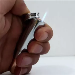 فندک مدل فشنگ چراغ دار نقره ای
