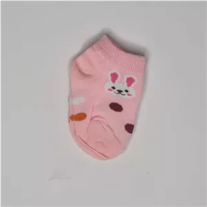 جوراب مچی نوزادی صورتی خال خال