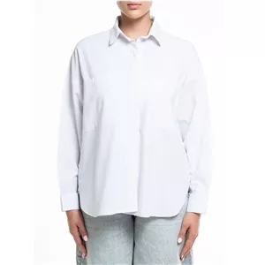 شومیز زنانه بغل دکمه لینن Rose Merry CL3222 سفید L