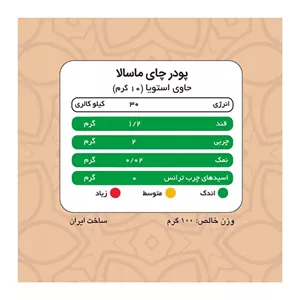 چای ماسالا کلاسیک بدون شکر و شیرین شده با استویا پپتینا قوطی 200 گرمی