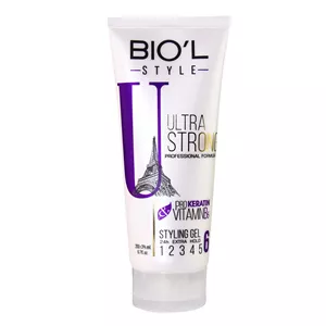 ژل مو بیول (Biol) مدل Ultra Strong حجم 200 میلی‌ لیتر