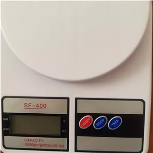 ترازوی آشپزخانه دیجیتال مدل SF-400 ظرفیت از 1 گرم تا 10 کیلو گرم، سفید، سبک و کم حجم