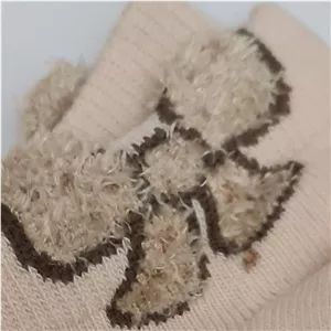 جوراب مچی دخترانه پاپیون سایز 33 تا 35 کرم