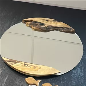 آینه دیواری چوبی روستیک کد ai1